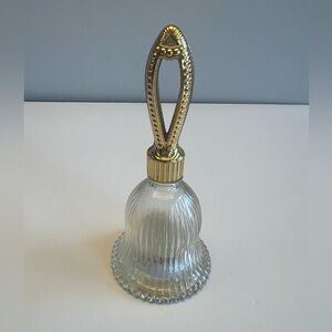 Vintage Avon Glass Perfume Bottle with Gold Accents